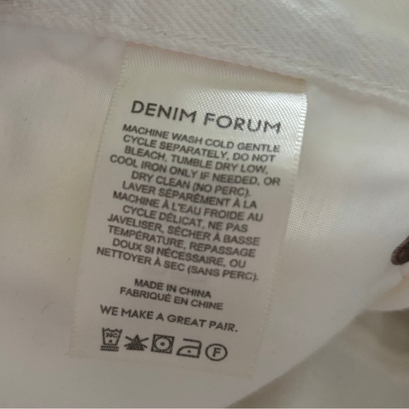 DENIM FORUM ARITZIA The 90s Joni High Rise Loose 29L altered US 31 white jeans - Picture 11 of 11